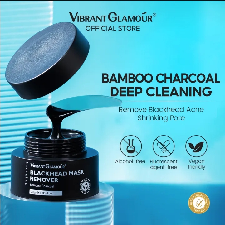 VIBRANT GLAMOUR Chiết khấu 5% kem lột mụn đầu đen lột mụn than tre lôt mụn đầu đen mặt nạ dưỡng da lột mụn nam gel lột mụn đầu đen và mụn cám lột mun đầu đen mặt nạ da dầu mụn 30g