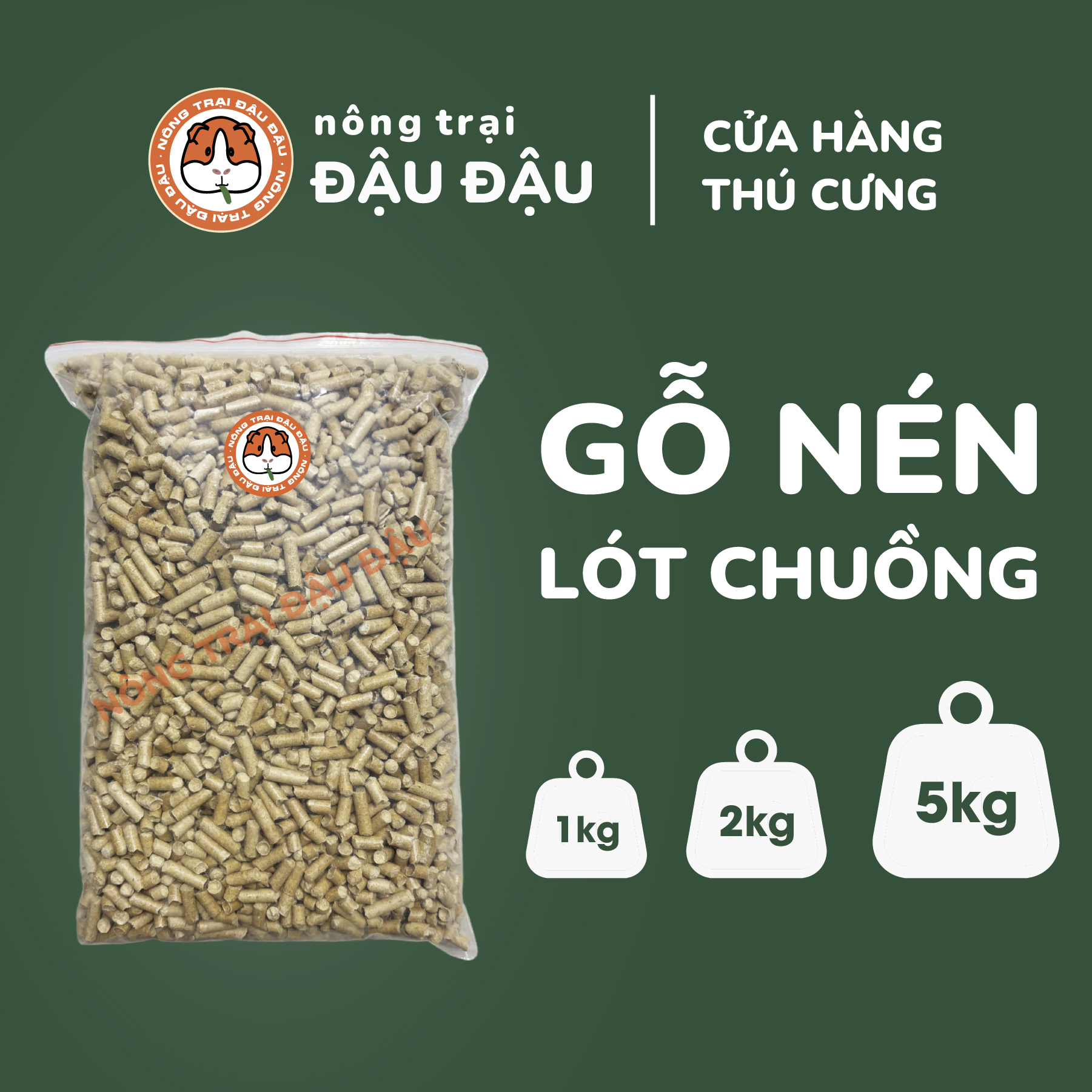  Gỗ Nén Thông Lót Chuồng Thỏ Bọ Ú  Chuột Lang  1kg 5kg 