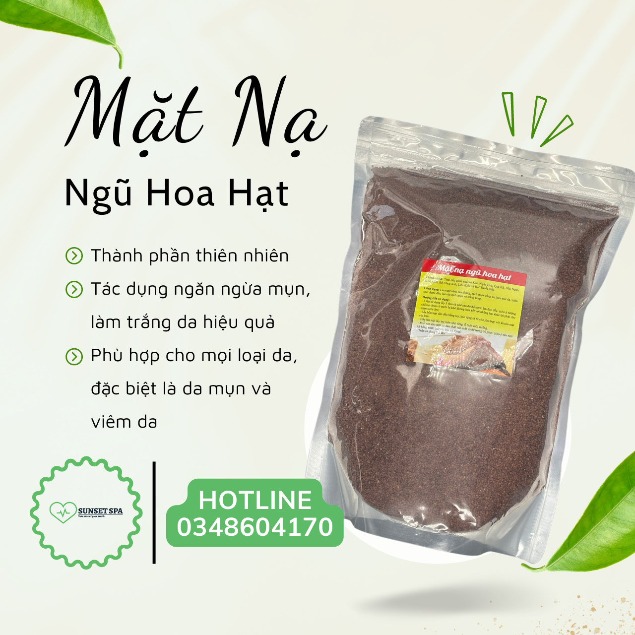 Mặt nạ ngũ hoa hạt handmade
