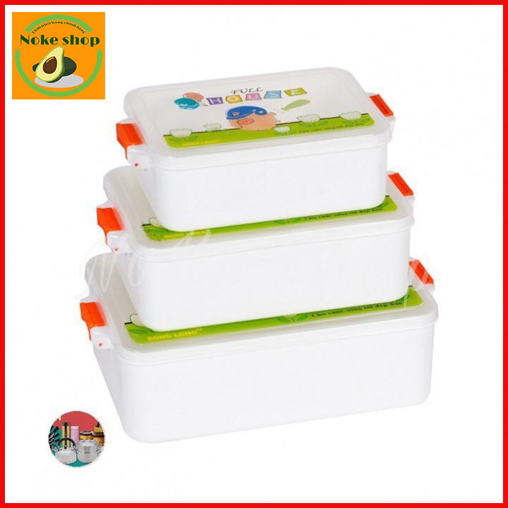 Bộ 3 hộp đựng thực phẩm 2047 Song Long siêu tiện lợi