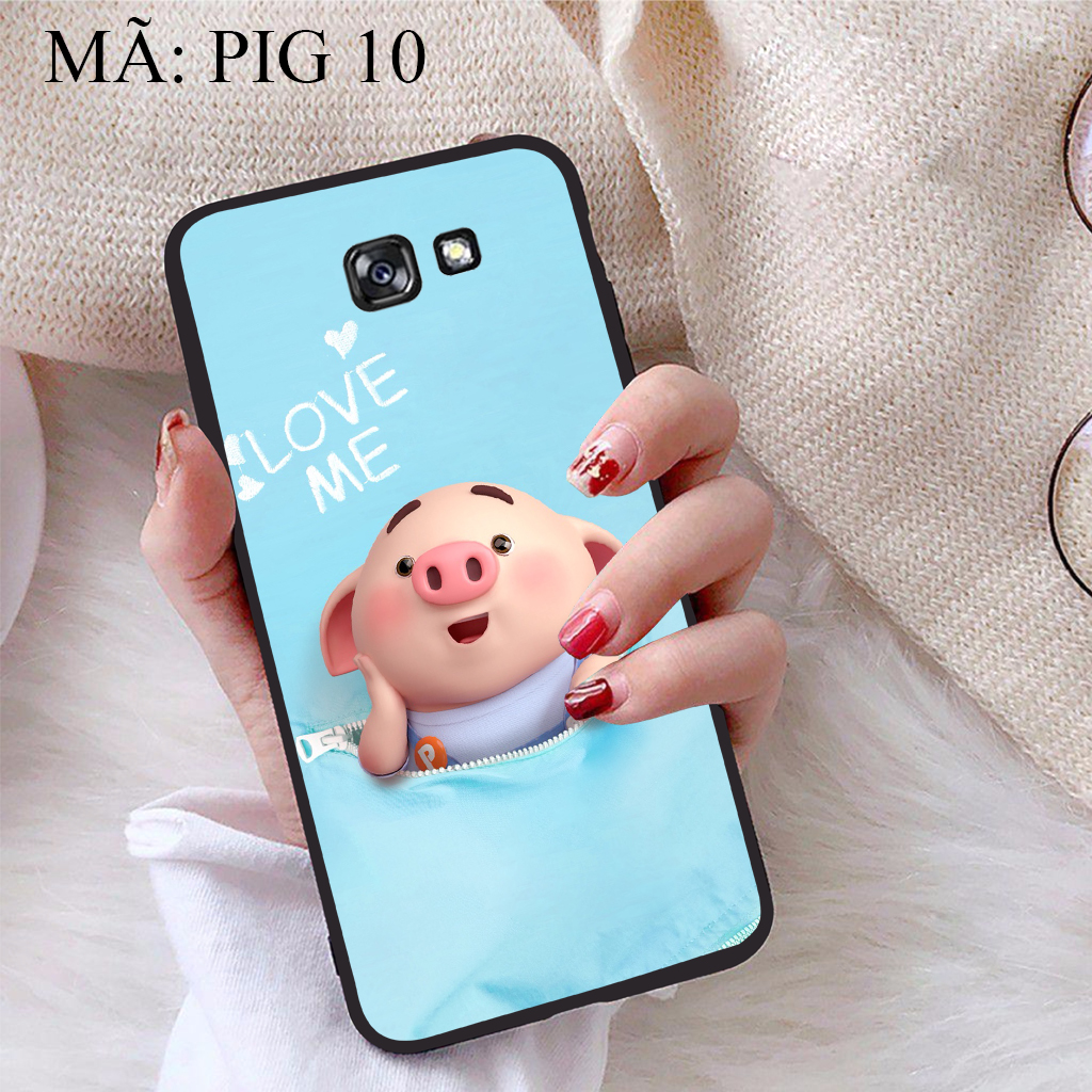 [HCM]Ốp lưng iCase dành cho Samsung Galaxy A7 2017 viền dẻo TPU BST Pig Cute