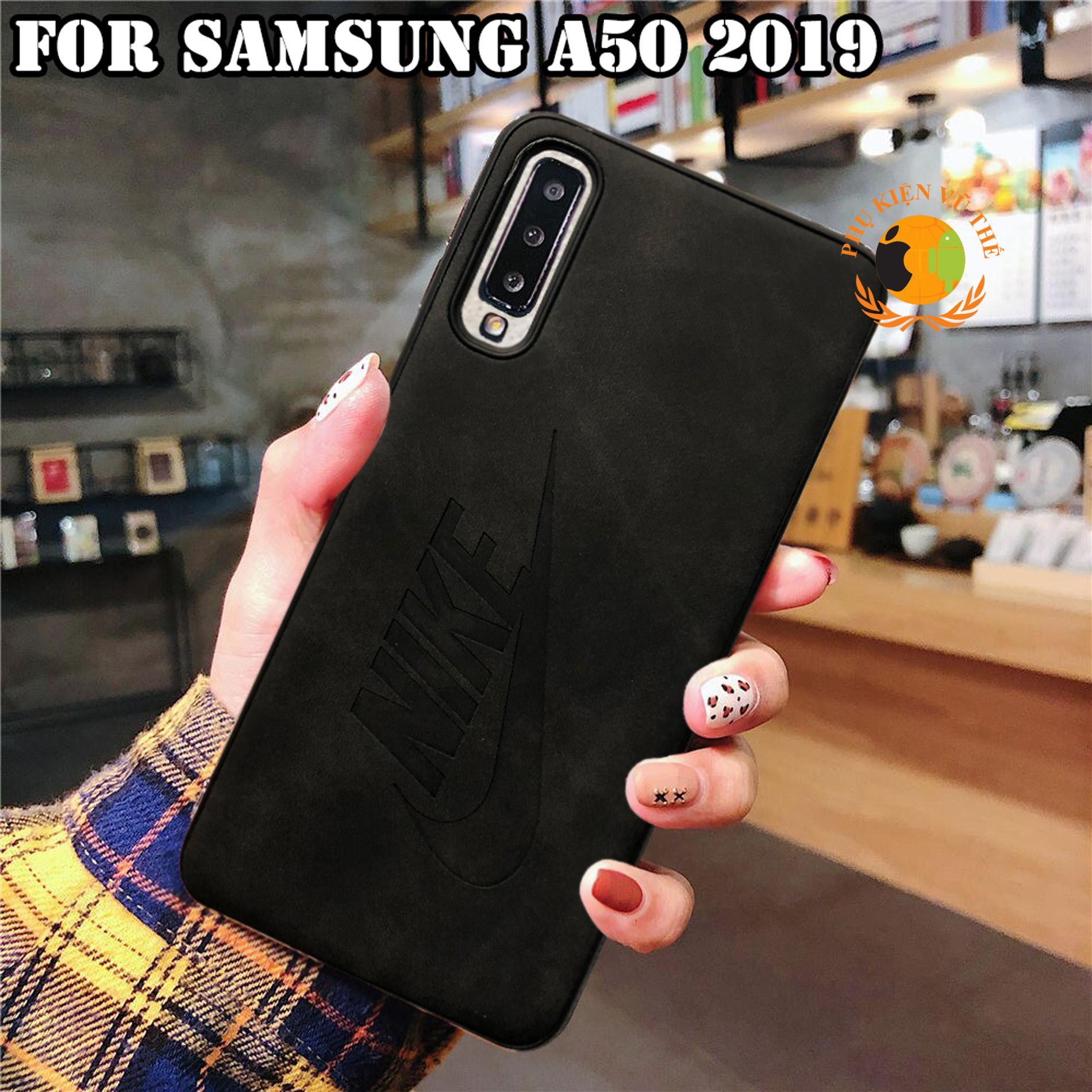 Ốp Lưng Chất Liệu Nhung Samsung Galaxy A50 2019 Cạnh Dẻo Mặt Lưng Logo Thể Thao Giá Rẻ