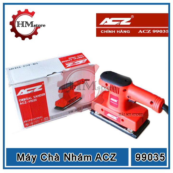 Máy chà nhám rung ACZ 99035, công suất 220w - Máy chà nhám chữ nhật, máy xả nhám, máy trà nhám gỗ cầm tay - Vòng tua 12.000vòng/phút - Bảo Hành 6 Tháng - HẢI MY STORE