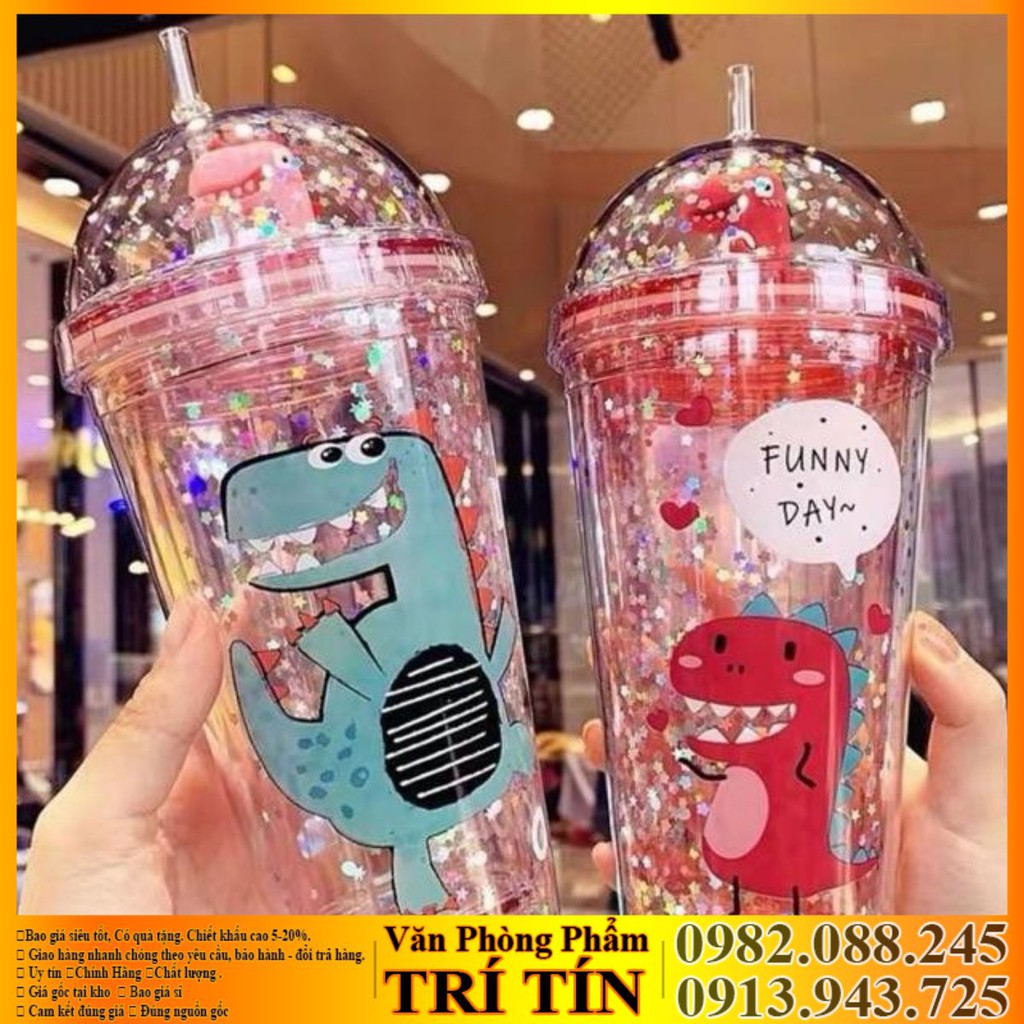 Bình đựng nước khủng long kim tuyến