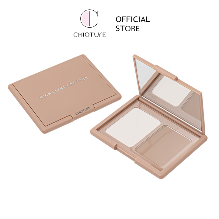 Phấn tạo khối Chioture. Phấn bắt sáng highlight, phấn tạo khối 2 ô, phấn trang điểm bắt sáng làm nổi bật khuôn mặt, phấn mịn chống thấm nước, mồ hôi