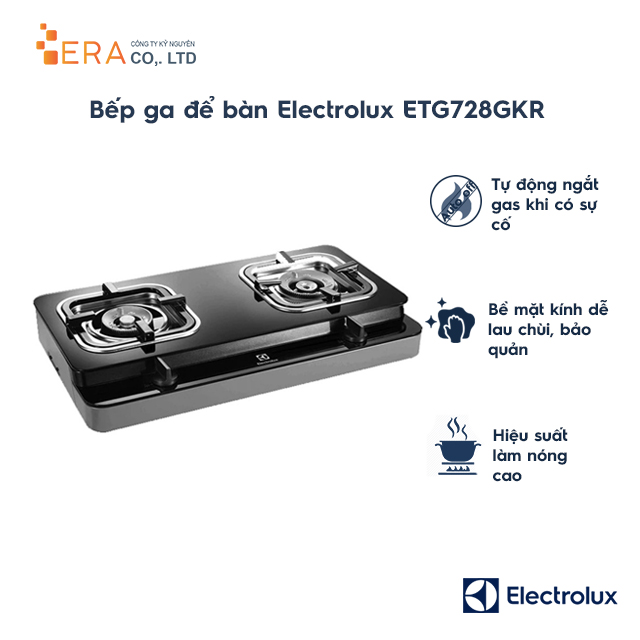 Bếp ga đôi electrolux etg728gkr