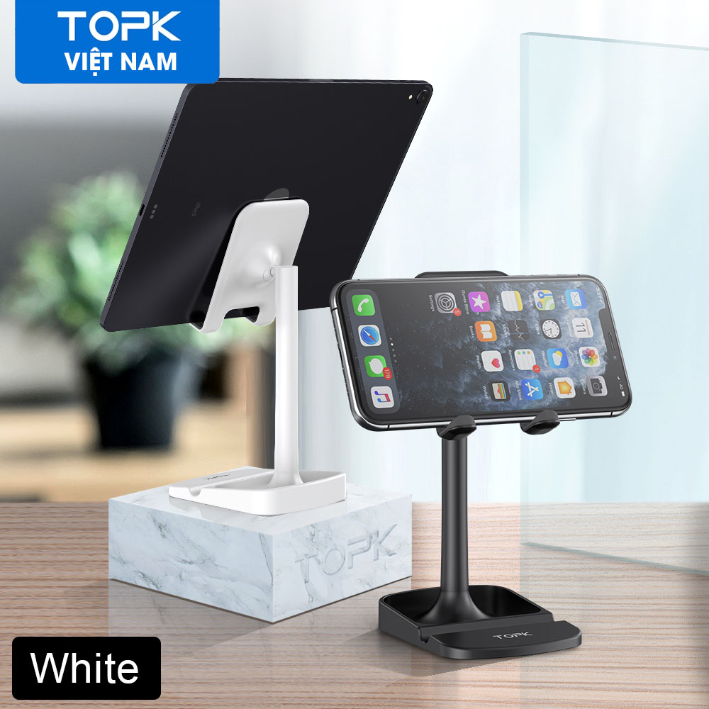 Giá đỡ điện thoại để bàn TOPK D23 Đế máy tính bảng có thể xoay được cho iPhone iPad HUAWEI Xiaomi OPPO Vivo - Phân phối bởi TOPK VIỆT NAM