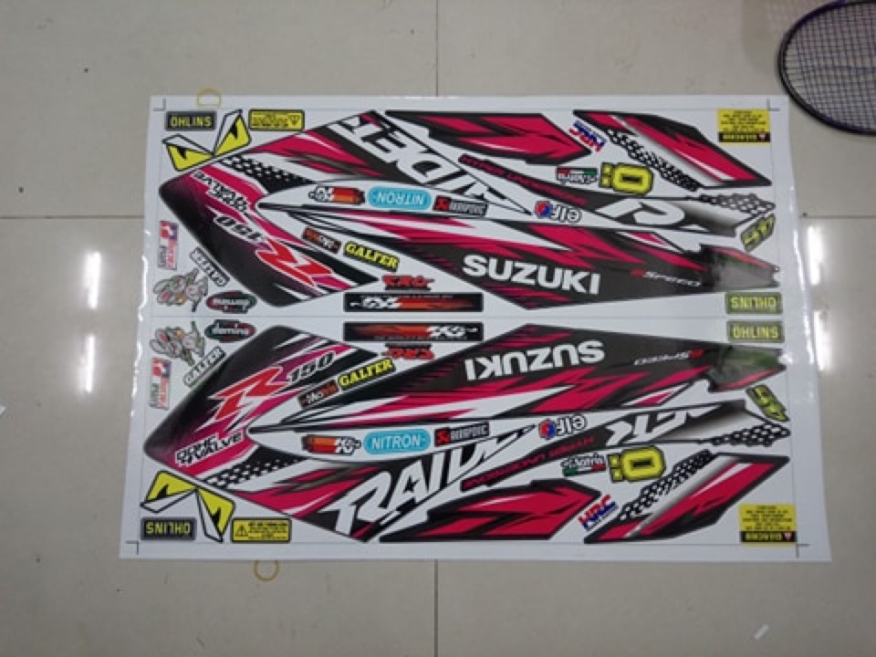 Tem rời raider xăng cơ hồng đen