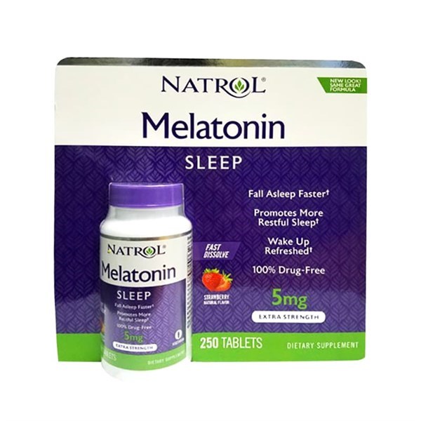 Viên Ngậm Giúp Ngủ Ngon Natrol Melatonin Sleep – 5Mg x250 Viên Mỹ