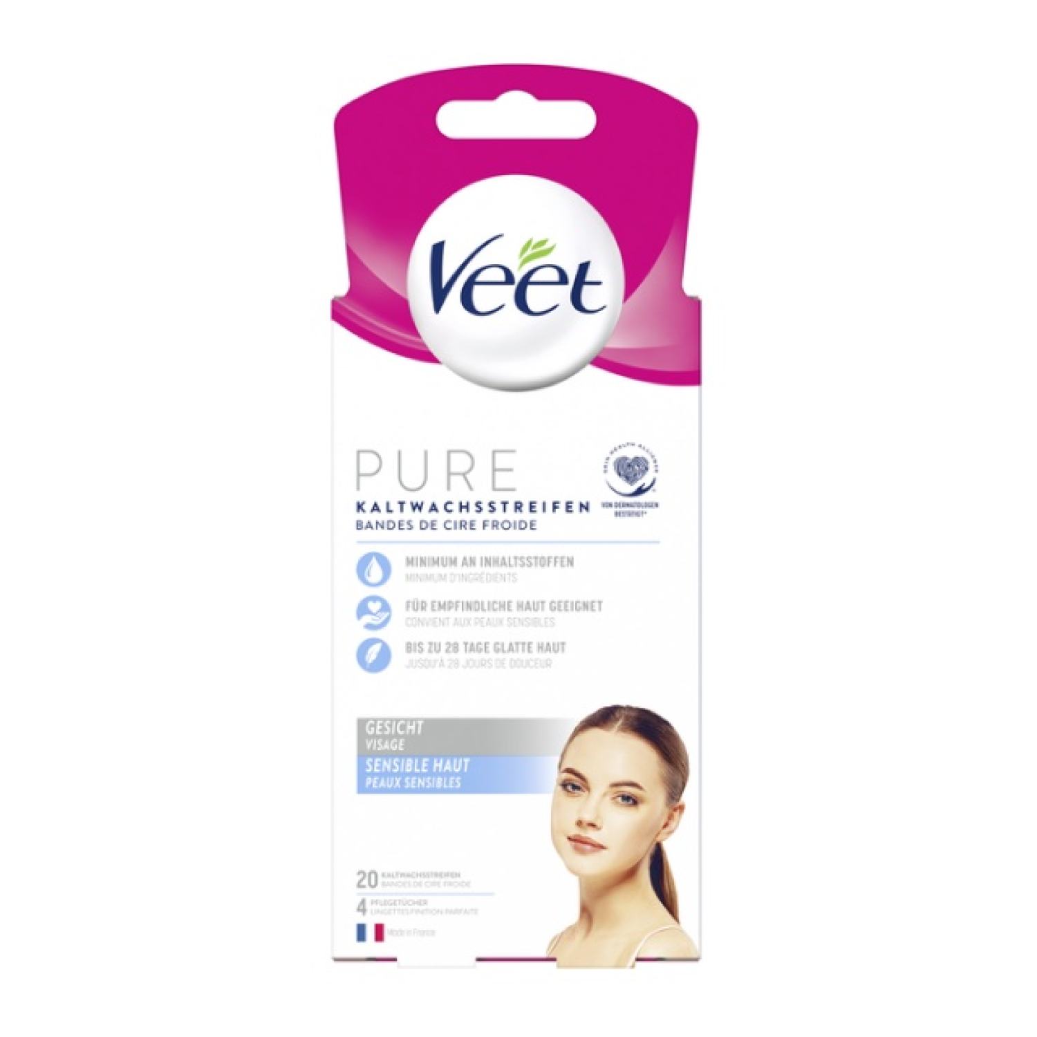 Veet wax Strips Body Veet, Wax ria mép Veet, Miếng dán tẩy lông mặt Veet- Hàng Nội Địa Đức