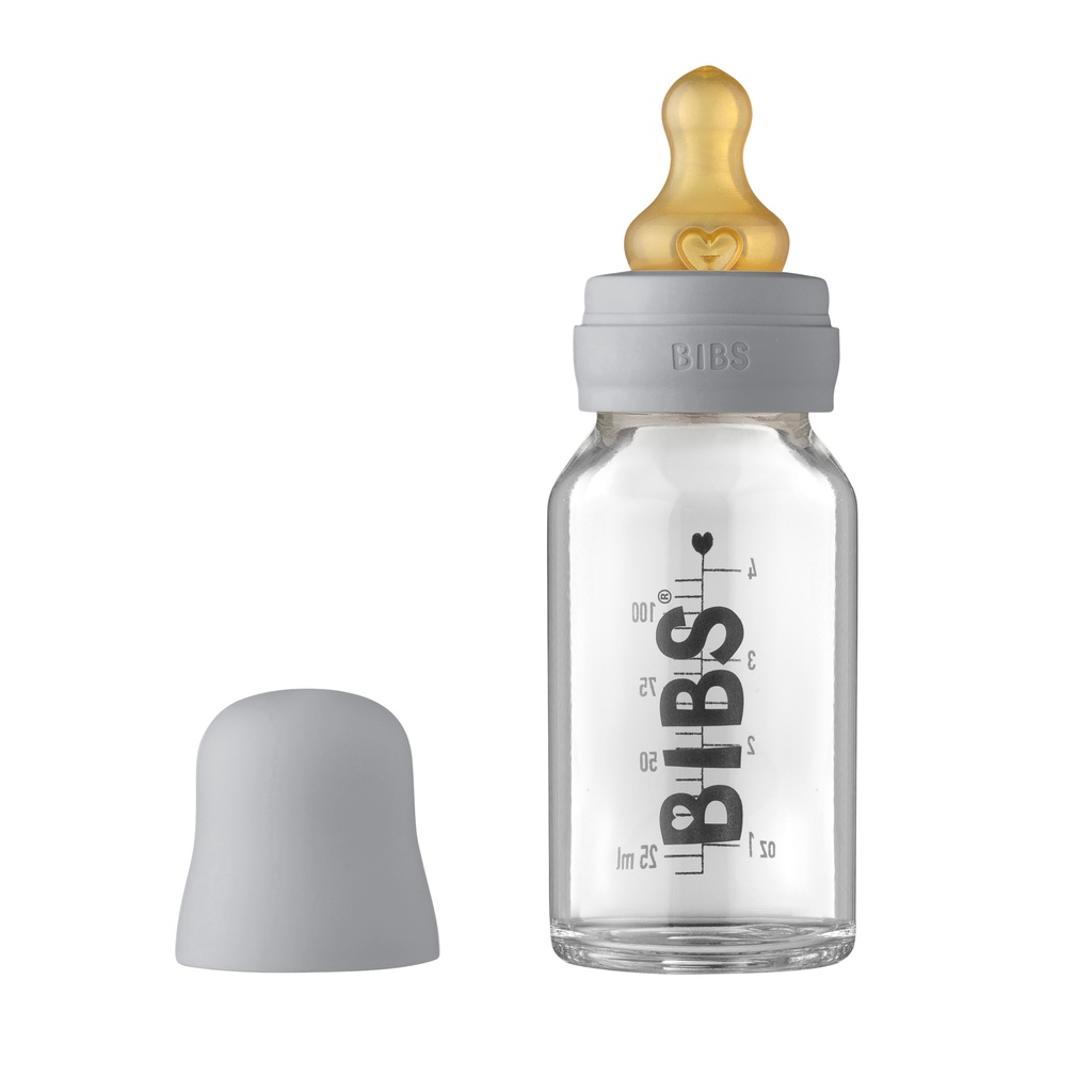 Set Bình Sữa Cho Bé BIBS Chính Hãng Chất Liệu Thủy Tinh Dung Tích 110ml/225ml