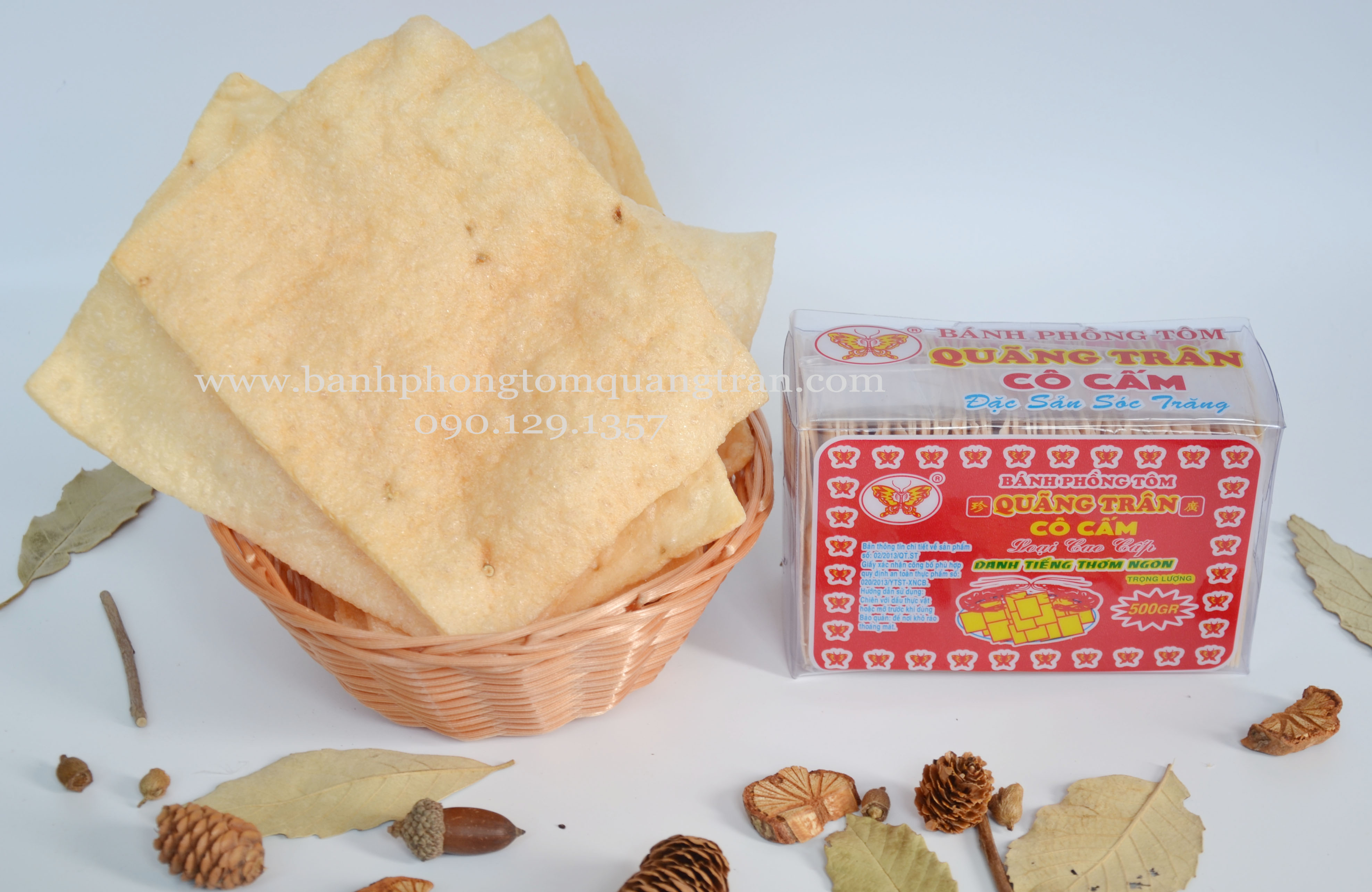 Bánh Phồng Tôm Quãng Trân Cô Cấm loại Cao Cấp, món quà Đặc Sản Miền Tây