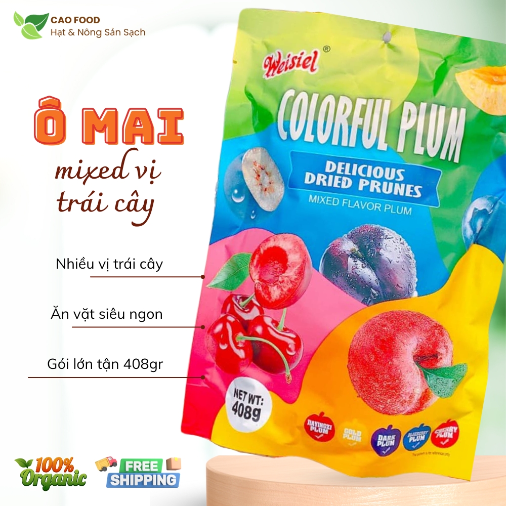 [408GR] Ô mai Colorful Plum mixed đủ vị từ trái cây và ô mai chua ngọt tự nhiên - ăn vặt siêu ngon đỉnh phải thử