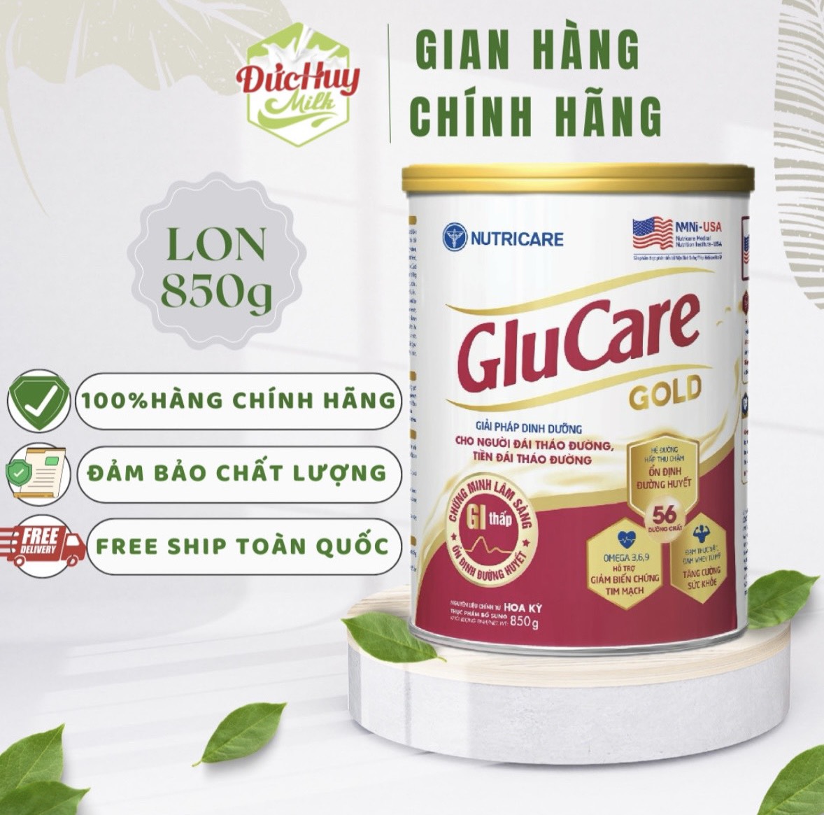  Sữa bột Nutricare Gold Bone Glucare cho người già 900g 