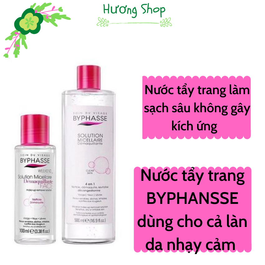 Nước tẩy trang byphasee làm sạch sâu lỗ chân lông làm sạch lớp trang điểm thừa trên da mặt dùng cho mọi loại da