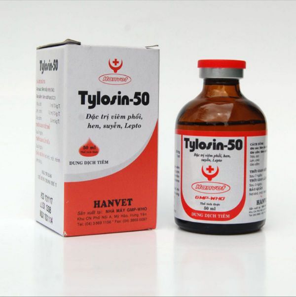 Tylosin 50ml hanvet t rị viêm phổi hen suyễn - 183