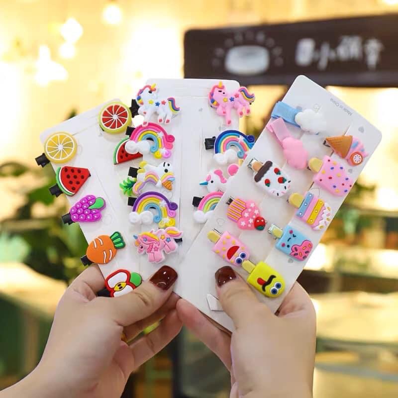 Sét 10 kẹp tóc siêu xinh cho bé