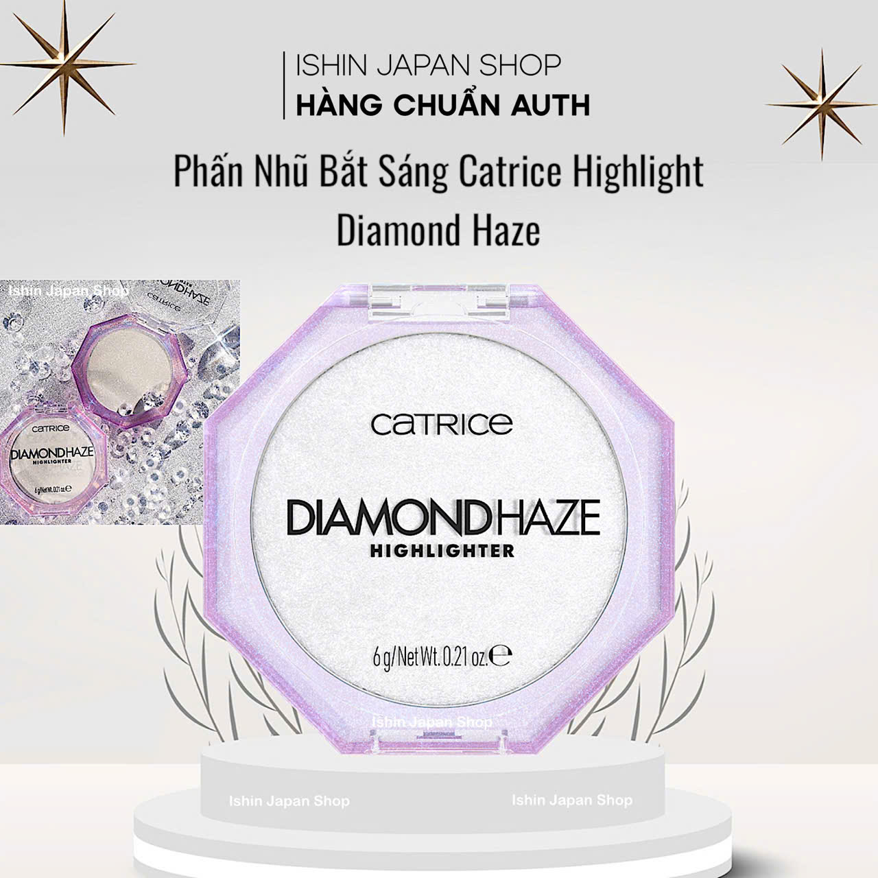 Phấn Nhũ Bắt Sáng Catrice Highlight Diamond Haze 6g Rạng Rỡ