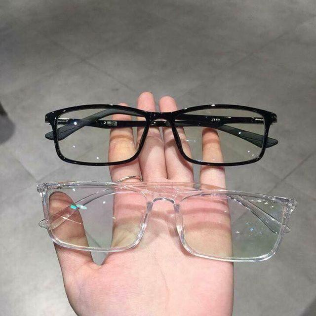 [HCM]Combo 2 Mắt Kính giả cận Thời Trang Nữ Gọng Dẻo Đẹp Mẫu Hot 2019 ( Đen-Trắng )