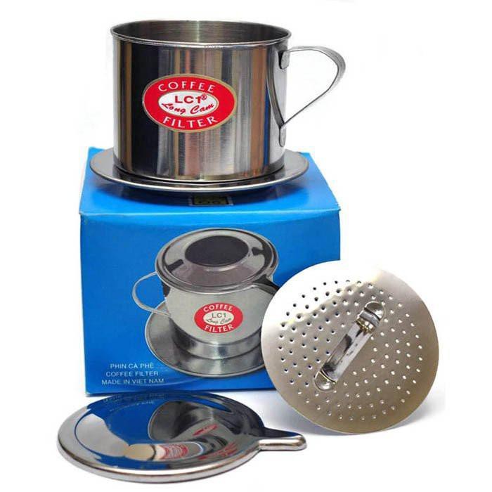 Phin cafe inox Long Cam Lưới Vặn