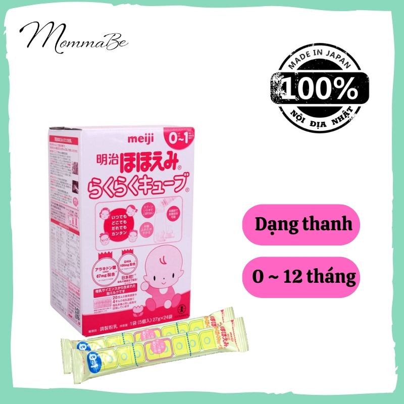 Sữa Meiji Thanh Dinh Dưỡng Số 0-1 Nội Địa Nhật - Dành Cho Bé từ 0 - 1 Tuổi - Tiện lợi đem đi xa, du lịch - Cho mẹ đi sinh mà chưa có sữa ngay