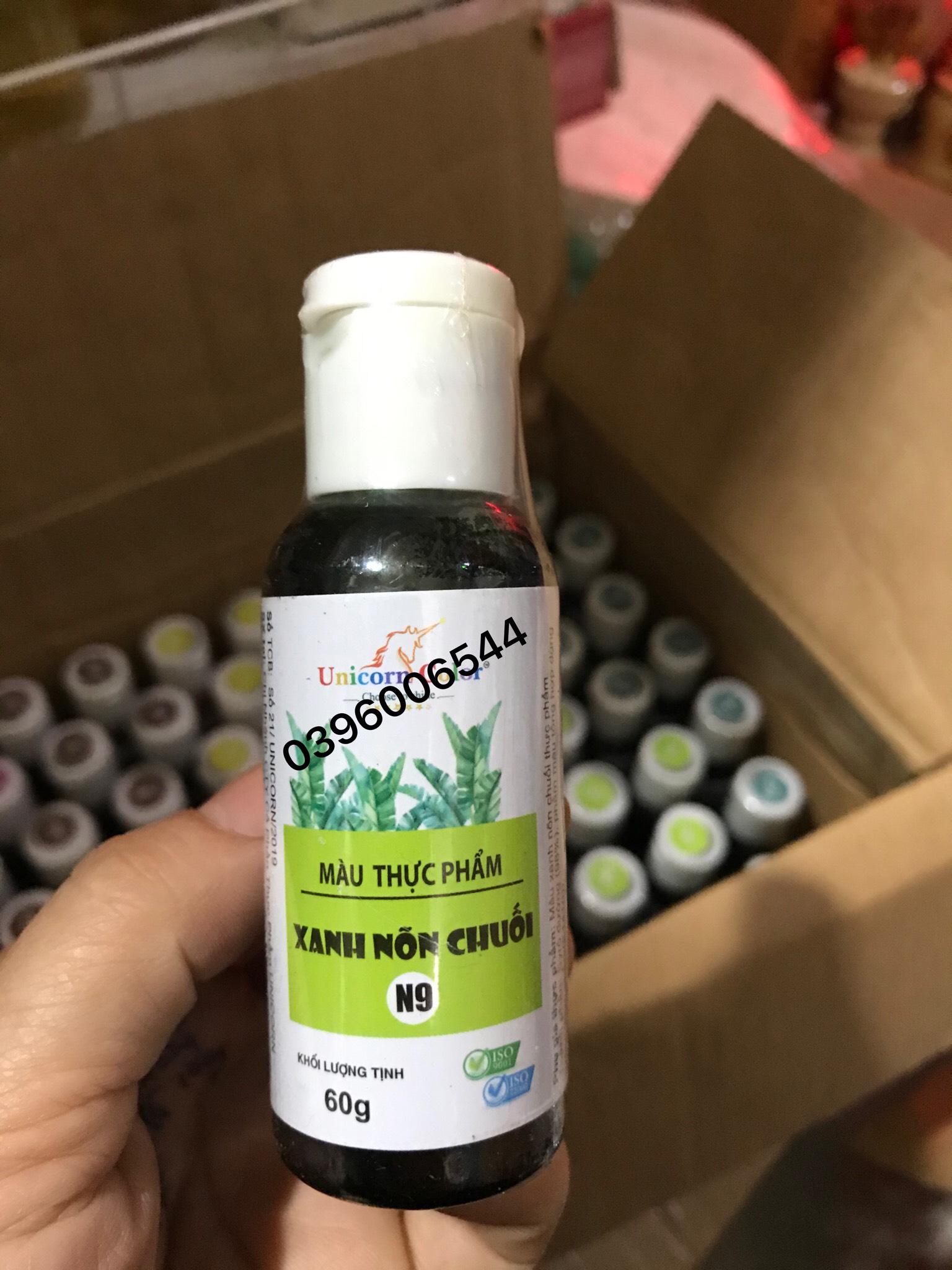 Màu siro Unicorn xanh nõn chuối 60g