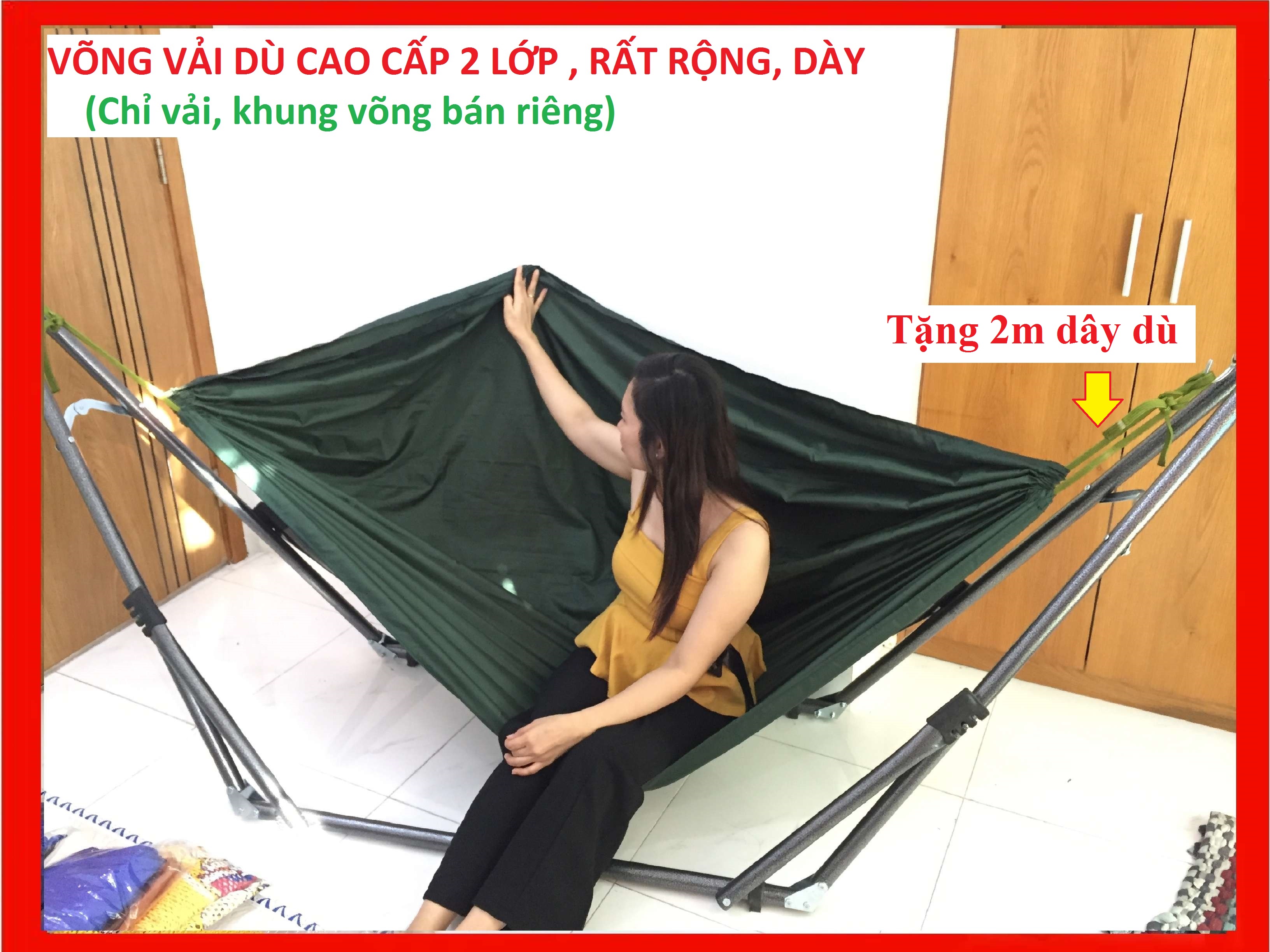 Vải VÕNG DÙ người lớn cao cấp 2 lớp ,Lưới vải võng size người lớn, Lưới võng xếp dày rộng, lưới võng, # lưới võng cỡ đại, #lưới võng loại lớn, #lưới võng xếp võng lưới 2 lớp, #lưới võng cao cấp