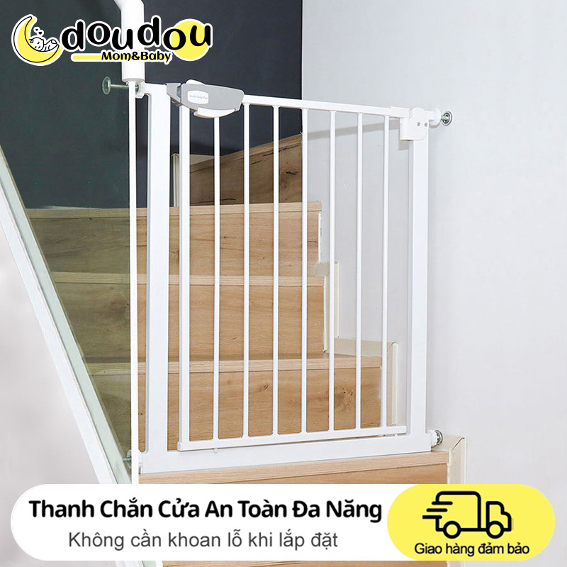 Thanh chắn cửa chắn cầu thang không khoan tường an toàn cho trẻ nhỏ,có khóa tự động cao cấp dành cho bé thanh dày Thao tác bằng một tay