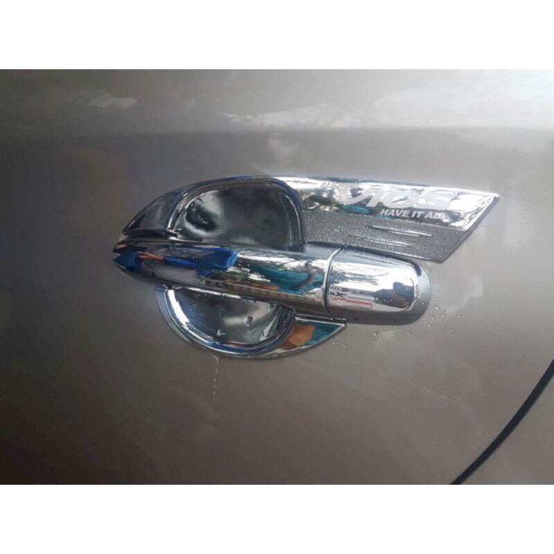 Bộ ốp tay, hõm xe toyota vios 2014-2015-2015-2016-2017 mạ crom
