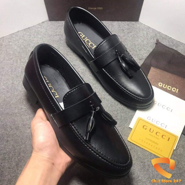 Giầy lười da mới nam