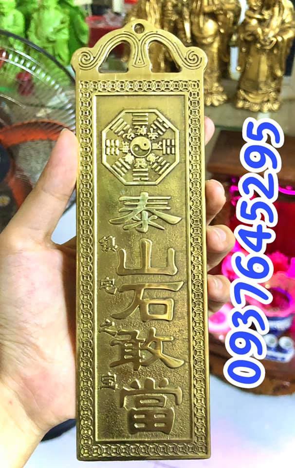 Thẻ Kim Bài Thái Sơn Thạch Cảm Đương đồng cao cấp
