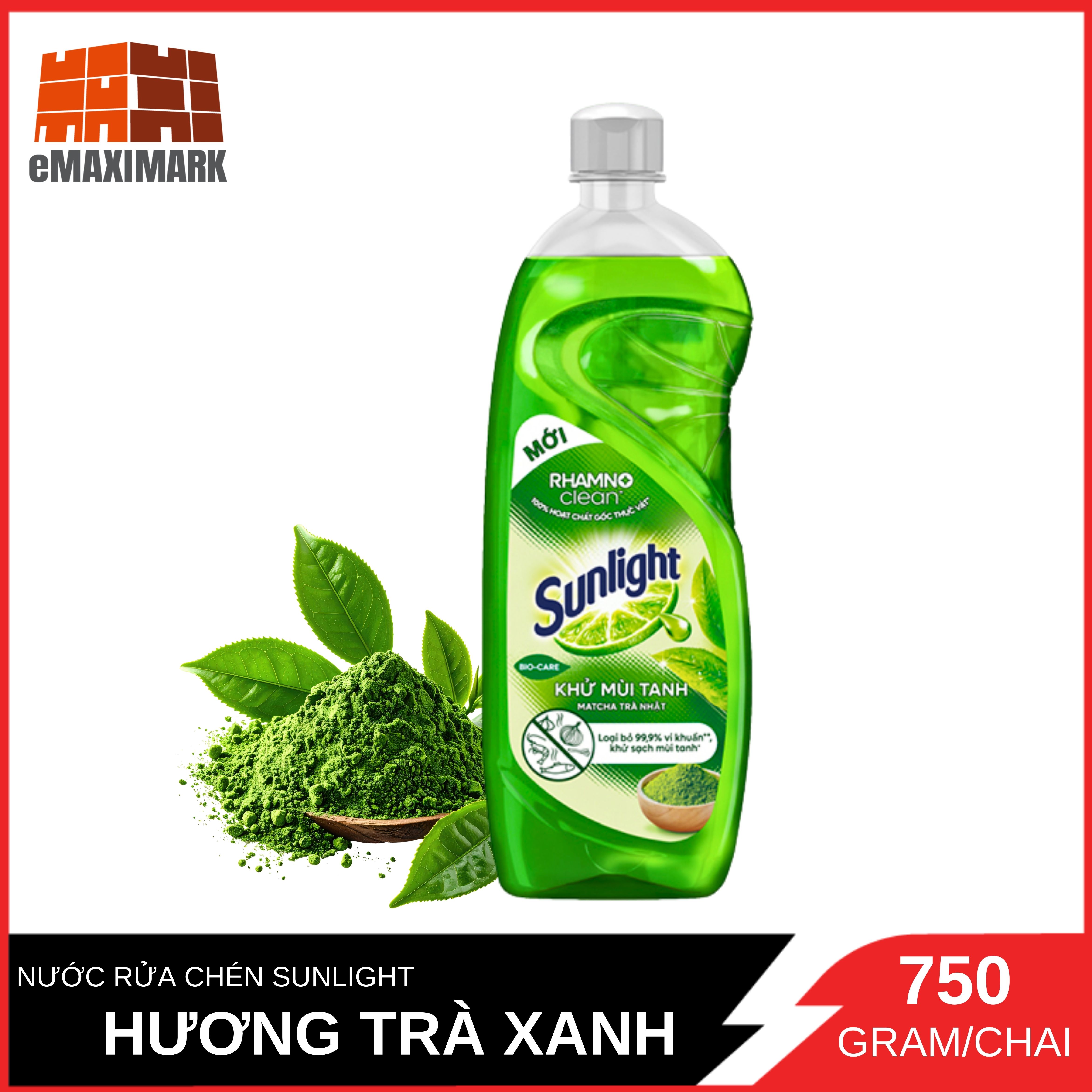 SUNLIGHT NƯỚC RỬA CHÉN TRÀ XANH 750G