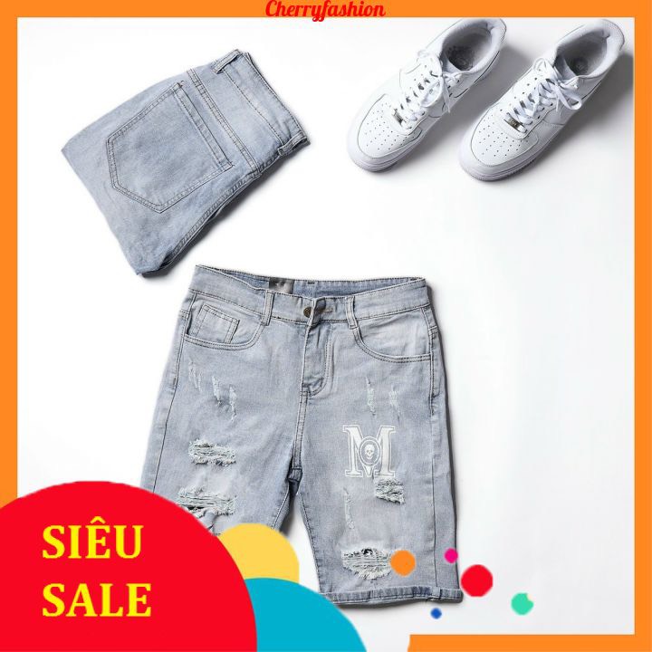 Quần short jean nam, quần lửng nam, chất denim dày dặn co giãn tốt, chuẩn form phong cách trẻ trung năng động CHERY FASHION MS721