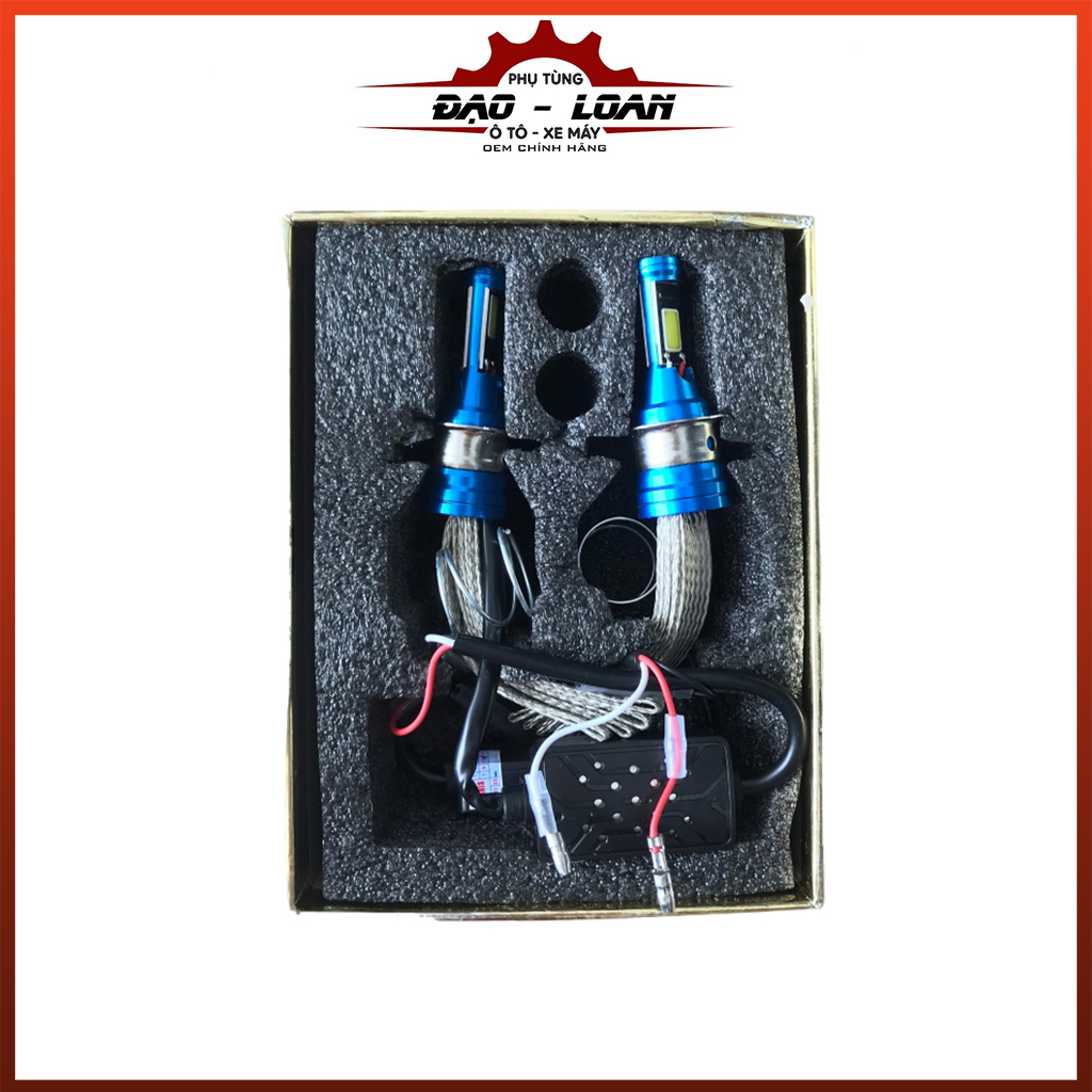 [Led] Đèn pha Led BMA Z2, 2 tim, chân T19-H4 siêu sáng