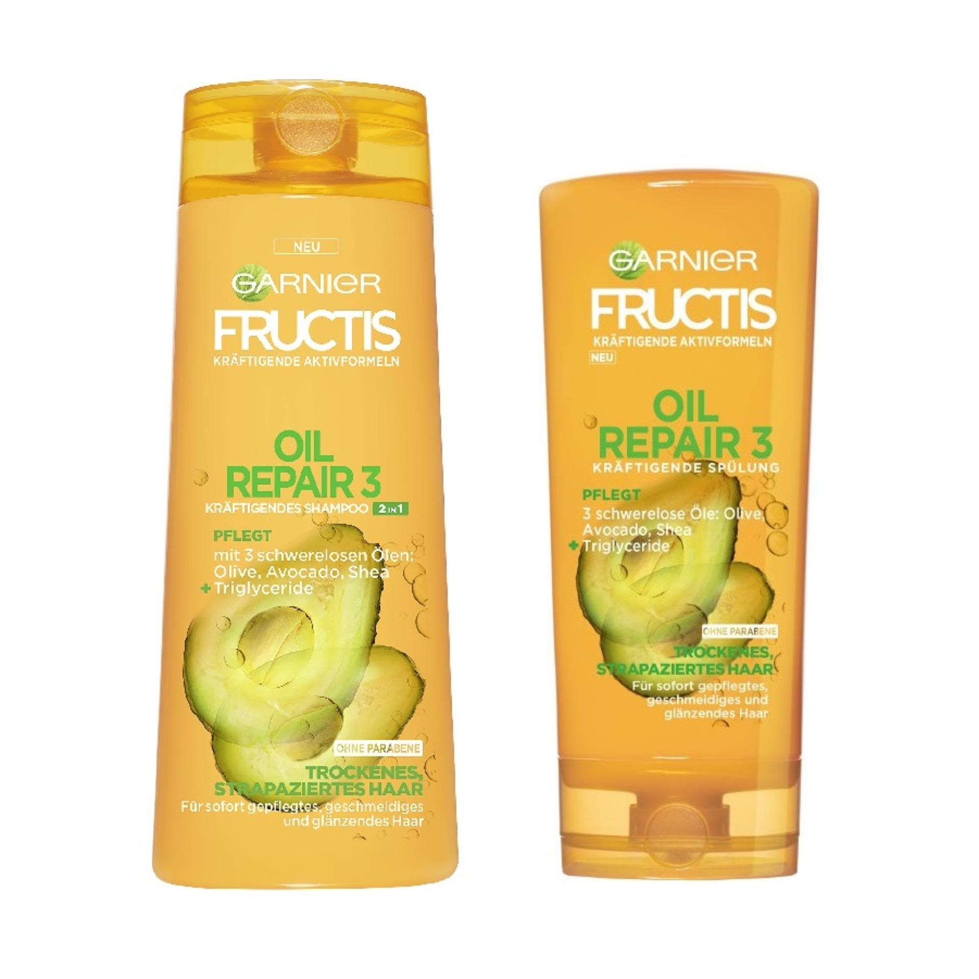 Bộ Gội Xả Garnier Fructis Oil Repair 3 Dành Cho Tóc Khô Và Hư Tổn 250ml