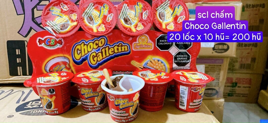 Bánh Quy Chấm Socola Choco Galletin Siêu Ngon - Hộp 15gr