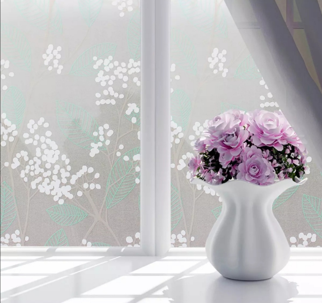 Giấy dán kính mờ. Decal dán kính mờ. Cuộn 5M. Có sẵn keo