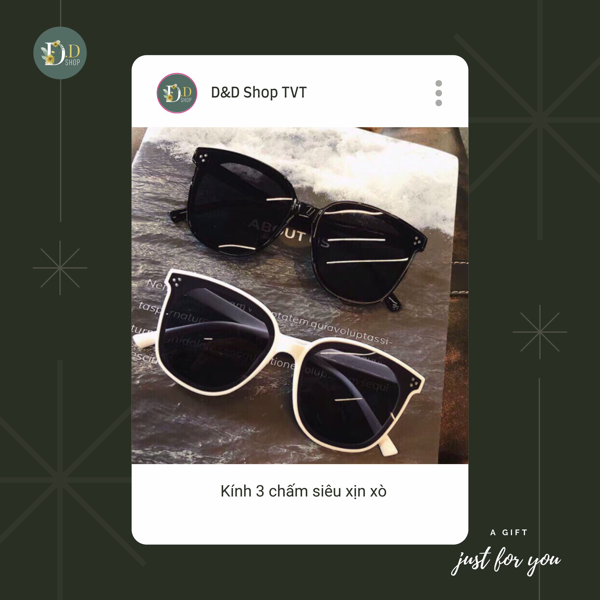 Kính mát nam nữ , mắt kính râm đen 3 chấm cực đẹp phong cách hàn quốc