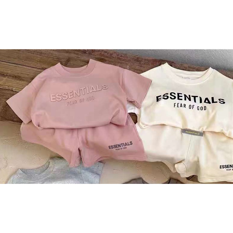 Bộ Essentials Hot Hit Bé Trai Bé Gái, Bộ cotton bé trai bé gái Hàng Qccc
