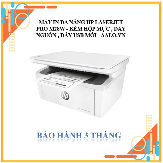 Máy in đa năng hp laserjet pro m28w - kèm hộp mực dây nguồn dây usb mới - aalo.vn
