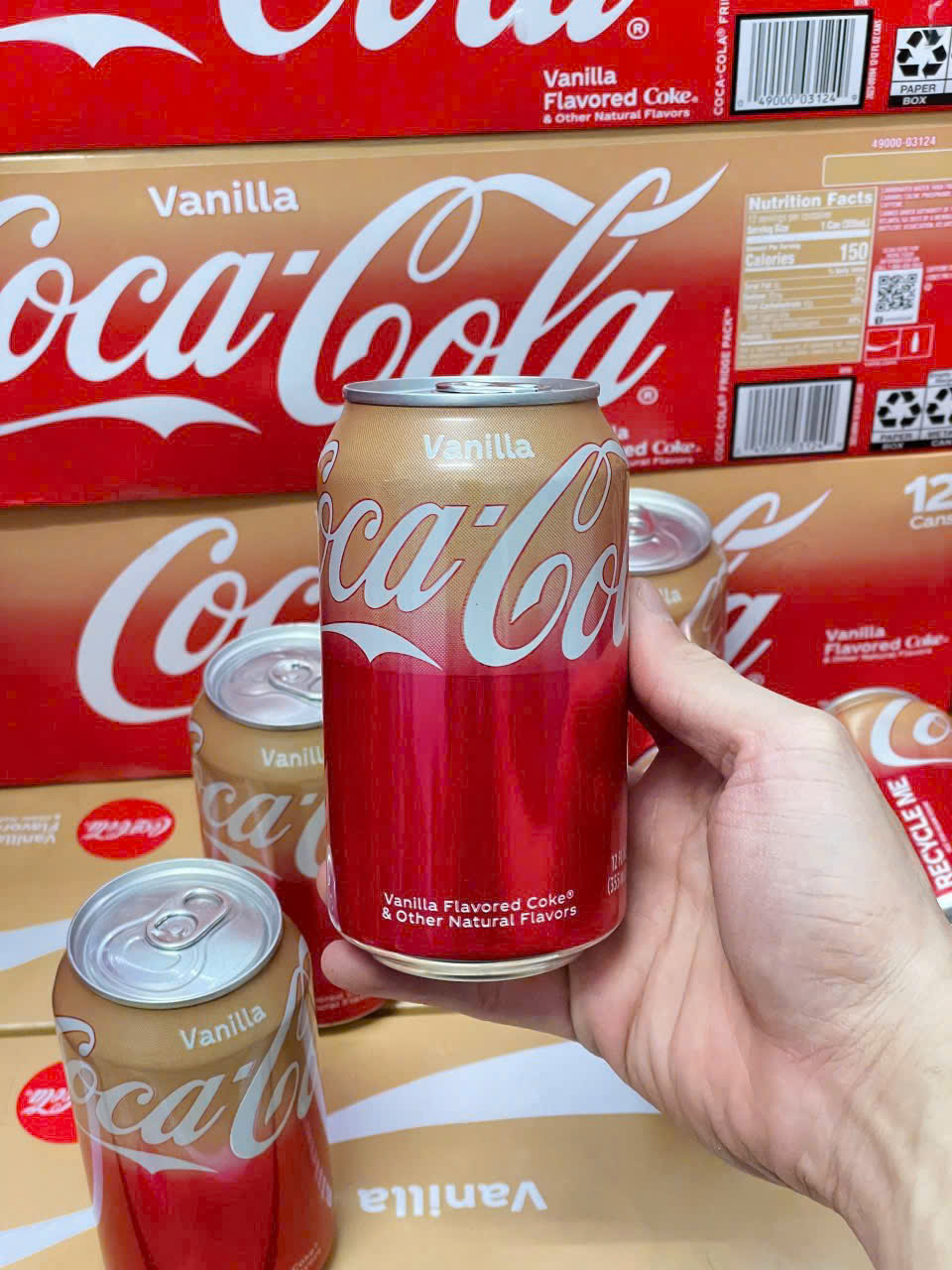 NƯỚC NGỌT COCA COLA MỸ VỊ VANILLA (CÂY 12 LON)