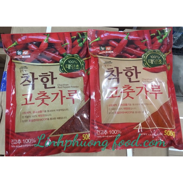 Combo Ớt Bột Hàn Quốc Vẩy 500g Và Mịn 500G