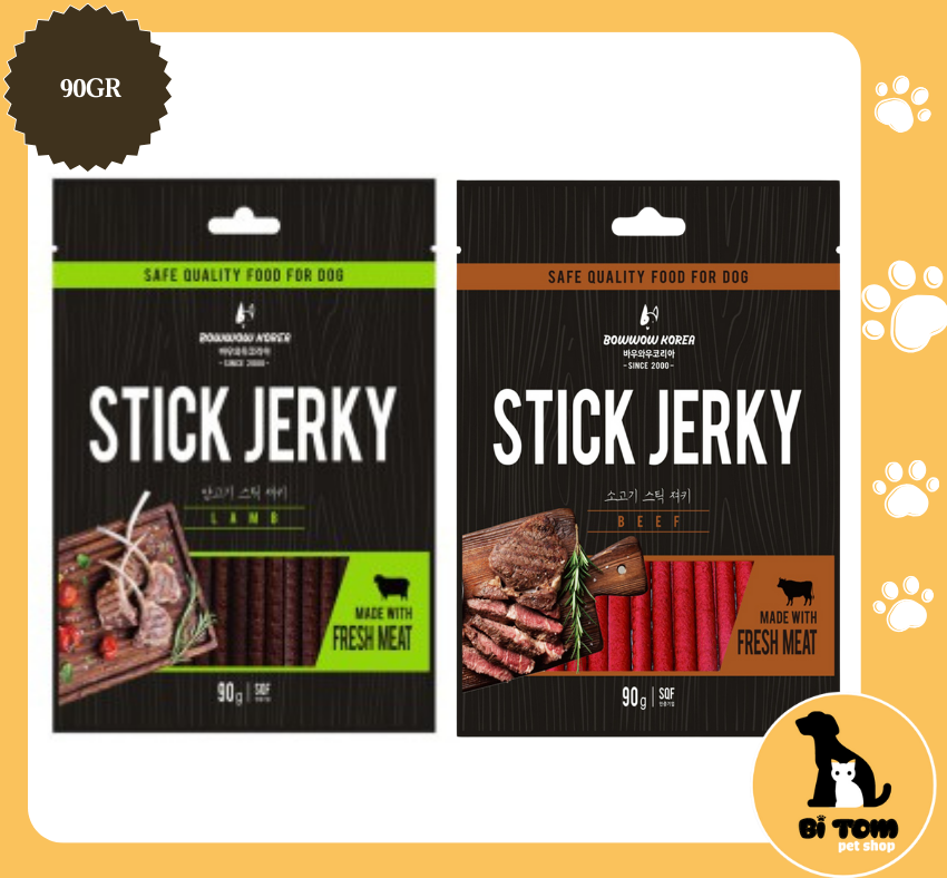 Sack thịt que cho chó bowwow stick jerky - 90gr