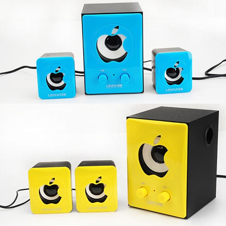 Loa LOYFUN D100 2.1 kết nối USB và 3.5mm. Phù hợp mọi dòng máy, thích hợp cho việc nghe nhạc, chơi game