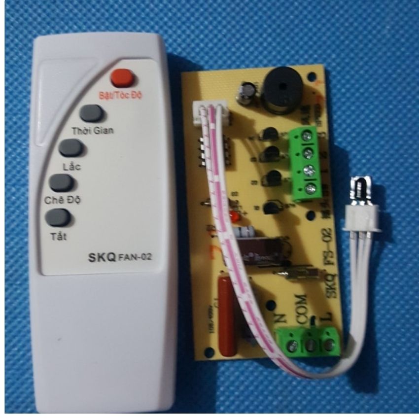 Mạch quạt điều khiển từ xa SKQ loại tốt romot tiếng việt , bo mạch điều khiển quạt biến quạt thường thành quạt điều khiển