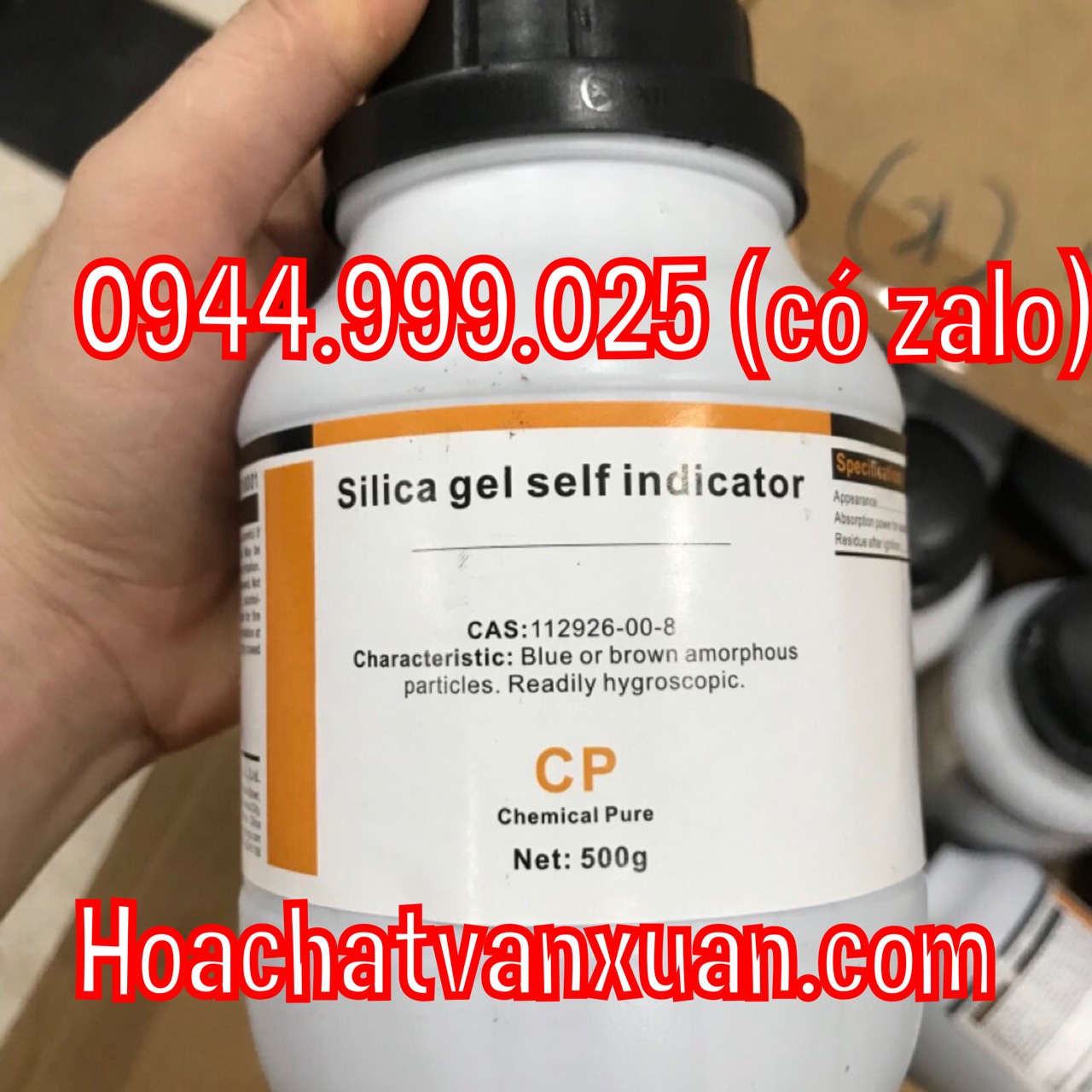 Silicagel self indicator hạt hút ẩm màu xanh 500g Xilong Trung Quốc