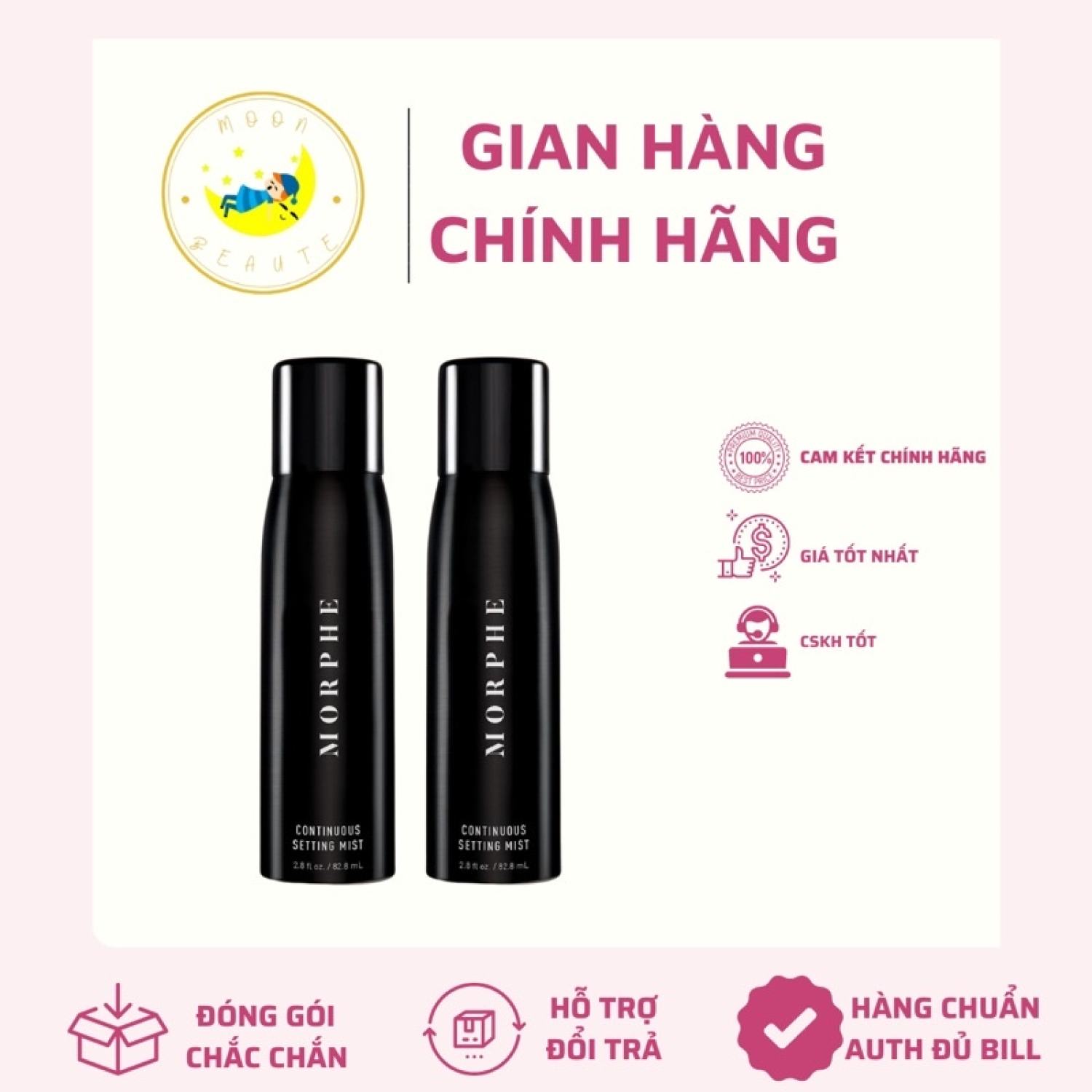 Xịt khoá nền/makeup morphe continuous setting mist