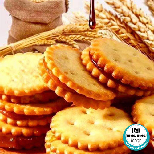Bánh quy kep trứng muối Đài Loan nhà Bing Bing 450gr,  là loại bánh địa phương rất nổi tiếng ở Đài Loan