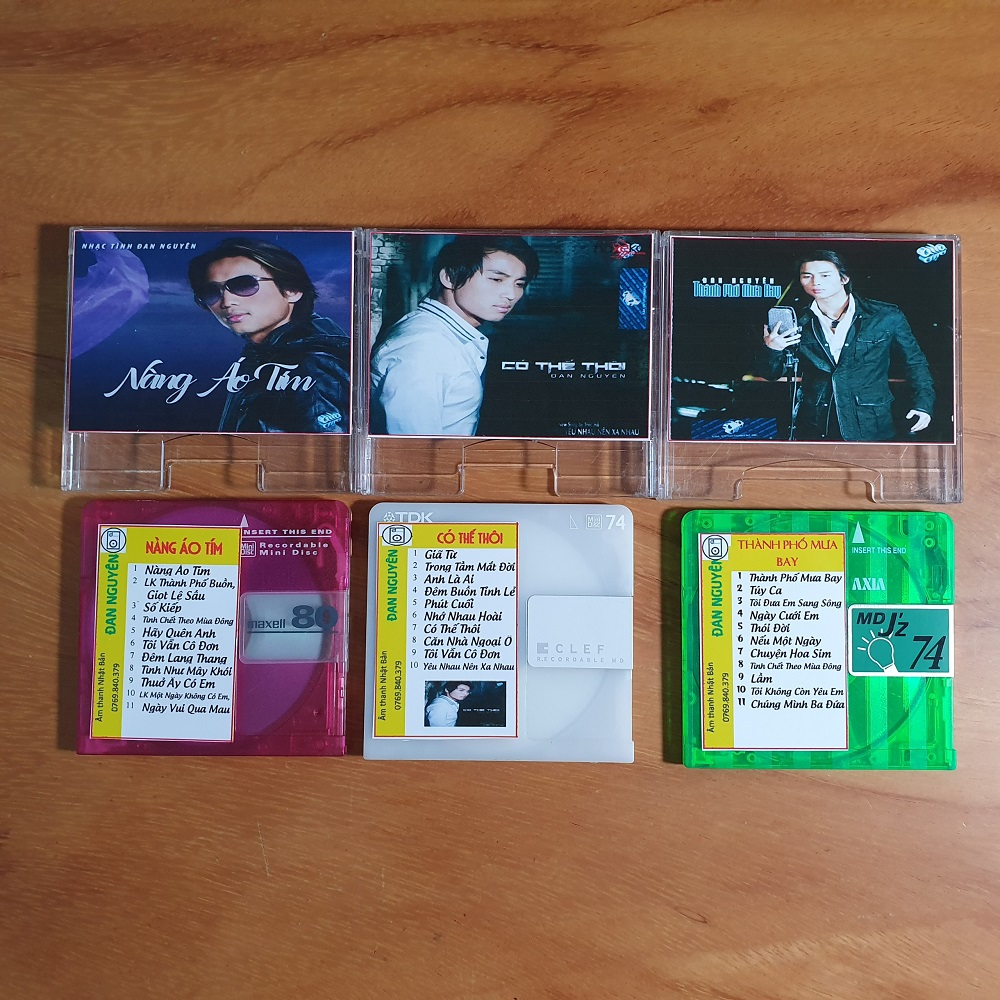 [MDCD] Bộ 3 Đĩa MD Đan Nguyên do Asia Phát Hành - Đĩa MD Mini Disc