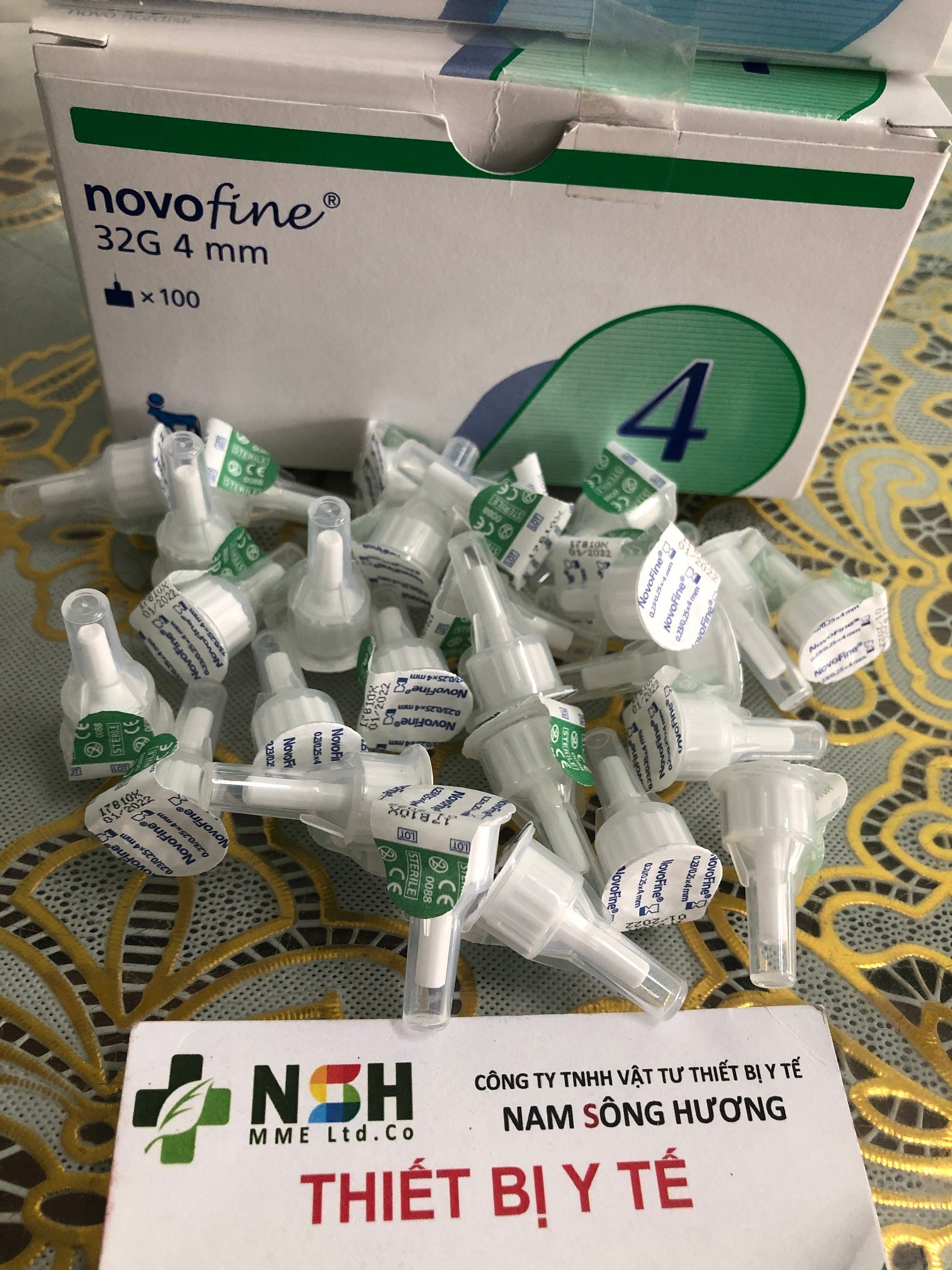 Combo 50 Đầu kim tiêm kim chích tiểu đường insulin kim bánh ú Novofine 32G 4mm vô trùng sử dụng cho kim tiêm tiểu đường của Novo Nordisk